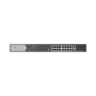 HIKVISION, DS-3E0520HP-E, Switch Gigabit PoE+ / No Administrable / 16 Puertos 1000 Mbps PoE+ (4 Puertos PoE++ 90 W) / 2 Puertos 