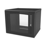 LINKEDPRO BY EPCOM, SR-1909-GFP, Gabinete para Montaje en Pared Fijo, con 9 Unidades de Rack, de 19in, Puerta de Cristal Templad