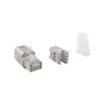 SIEMON, ZP1-6AS-00S, Plug RJ45 Cat6A Blindado, Terminación en Campo, Compatible con Todas las Categorías, Sin Clip Protector de 