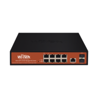 WI-TEK, WI-PMS310GF-ALIEN, Switch Administrable de 8 puertos Gigabit Ethernet con PoE 802.3 af/at y 24V Pasivo + 2 SFP Gigabit, 