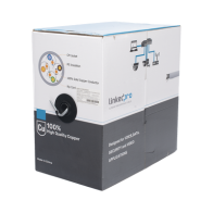 LINKEDPRO BY EPCOM, PRO-CAT-5E-V2, Bobina de cable de 305 m, ( 1000 ft ), Cat5e, alto desempeño, de color Gris, UL, para aplicac