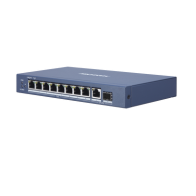 HIKVISION, DS-3E0510P-E, Switch Gigabit PoE+ / No Administrable / 8 Puertos 1000 Mbps PoE+ / 1 Puerto 1000 Mbps de Uplink + 1 Pu