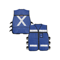 SURTEK, SYS-USC-H43, Chaleco Reflejante con 6 Bolsas Externas / 6 Broches ajustables / Talla Extra Grande.