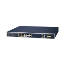 PLANET, WGSW-20160HP, Switch Administrable 16 puertos 10/100/1000 802.3at PoE 230W y 4 puertos GigabitTP/SFP Combo