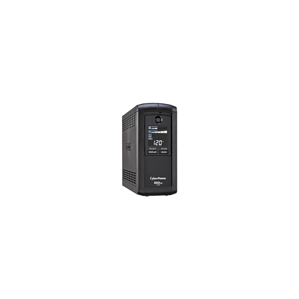 CYBERPOWER, CP850AVRLCD, UPS de 850 VA/510 W, Topología Línea Interactiva, Entrada 120 Vca NEMA 5-15P, Tipo Mini Torre, Con 9 To