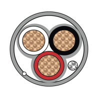 VIAKON, 92-11, CAJA DE 305 METROS DE CABLE BLINDADO DE 3 X 14 AWG BLINDADO GRIS