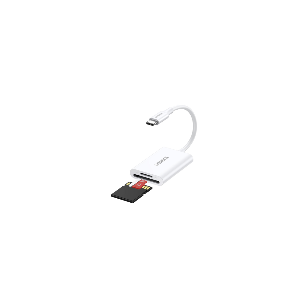 UGREEN, 35506, Lector de Tarjetas USB-C 3.1 | Soporta Micro-SD (TF) /SD | 5Gbps | 170 MB/s | OTG | Soporta hasta 2TB | Admite in