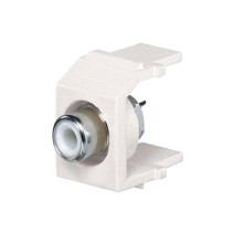 PANDUIT, NKRSMWEIY, Conector RCA Tipo Keystone, con RCA para Soldar Color Blanco y Módulo Marfil