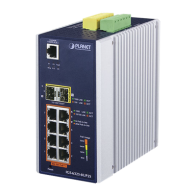PLANET, IGS-6325-8UP2S, Switch Industrial Administrable Capa 3, 8 Puertos Gigabit PoE 802.3bt+, 2 Puertos 1 G / 2.5 G SFP+