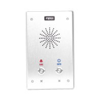 FANVIL, I12-N-02P, Intercomunicador IP, 2 líneas SIP, 2 relevadores con 2 botónes para llamada, anti-vandálico, IP65 e IK10, PoE