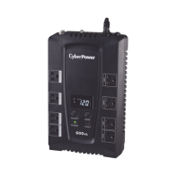 CYBERPOWER, CP600LCD, UPS de 600 VA/340 W, Topología Standby, Entrada 120 Vca NEMA 5-15P, Tipo Gabinete Compacto, Con 8 Tomas NE