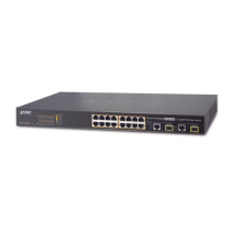 PLANET, FGSW-1816HPS, Switch Administrable L2 de 16 Puertos PoE+ y 2 Puertos Compartidos Gigabit TP/SFP