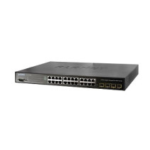 PLANET, SGSW-24040HP, Switch administrable L2 stack gigabit de 24 puertos con PoE 802.3af/at a 10/100/1000 Mbps con 4 puertos SF