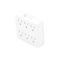 TXPRO, TX6-OUTLET, Multicontacto para pared con 6 contactos color blanco,125 V /15 A