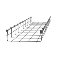 CHAROFIL, CH-150-100EZ, Charola Tipo Malla 150/100 mm, Acabado Electro Zinc, Hasta 239 Cables Cat6, Tramo de 3 Metros