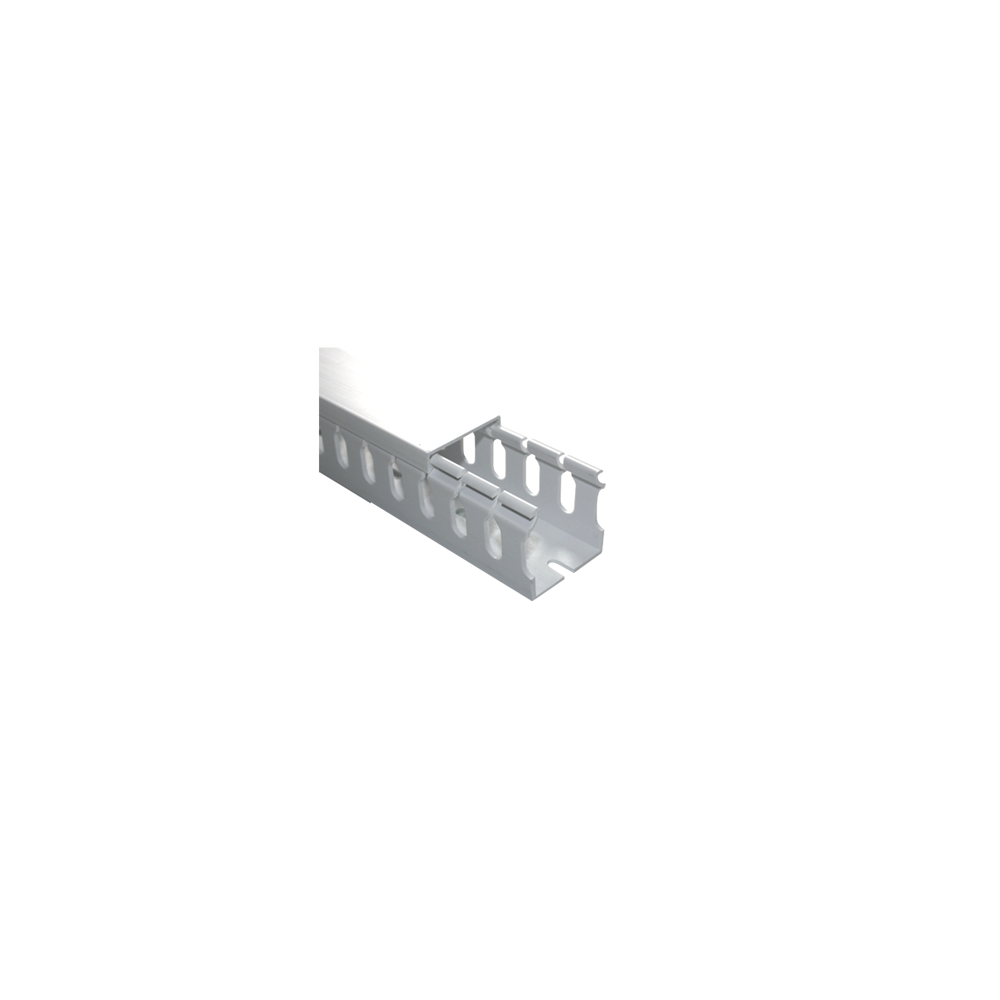 THORSMAN, TMR-40, Canaleta ranurada con tapa blanca, de PVC auto extinguible, 40 x 40 x tramo 2m.