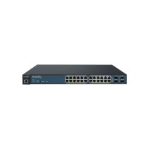 ENGENIUS, EWS1200-28TFP, Switch PoE Administrable de 24 Puertos Gigabit, 4 Puertos SFP, Soporta Hasta 410 W con Opción de Contro