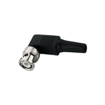 EPCOM TITANIUM, TT-RG-95, Conector BNC Macho de 75 Ohm en Ángulo Recto con Base Plástica de Alivio en PVC para Cable Coaxial RG-