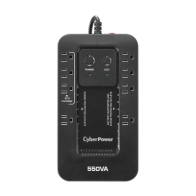 CYBERPOWER, EC550G, UPS de 550 VA/330 W, Topología Standby con Modo Ahorrador ECO, Entrada 120 Vca NEMA 5-15P, Con 8 Tomas NEMA 