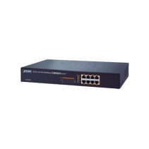 PLANET, GSD-808HP, Switch no administrable PoE Gigabit de 8 Puertos 10/100/1000 Mbps con High PoE 802.3af/at, 130W potencia tota