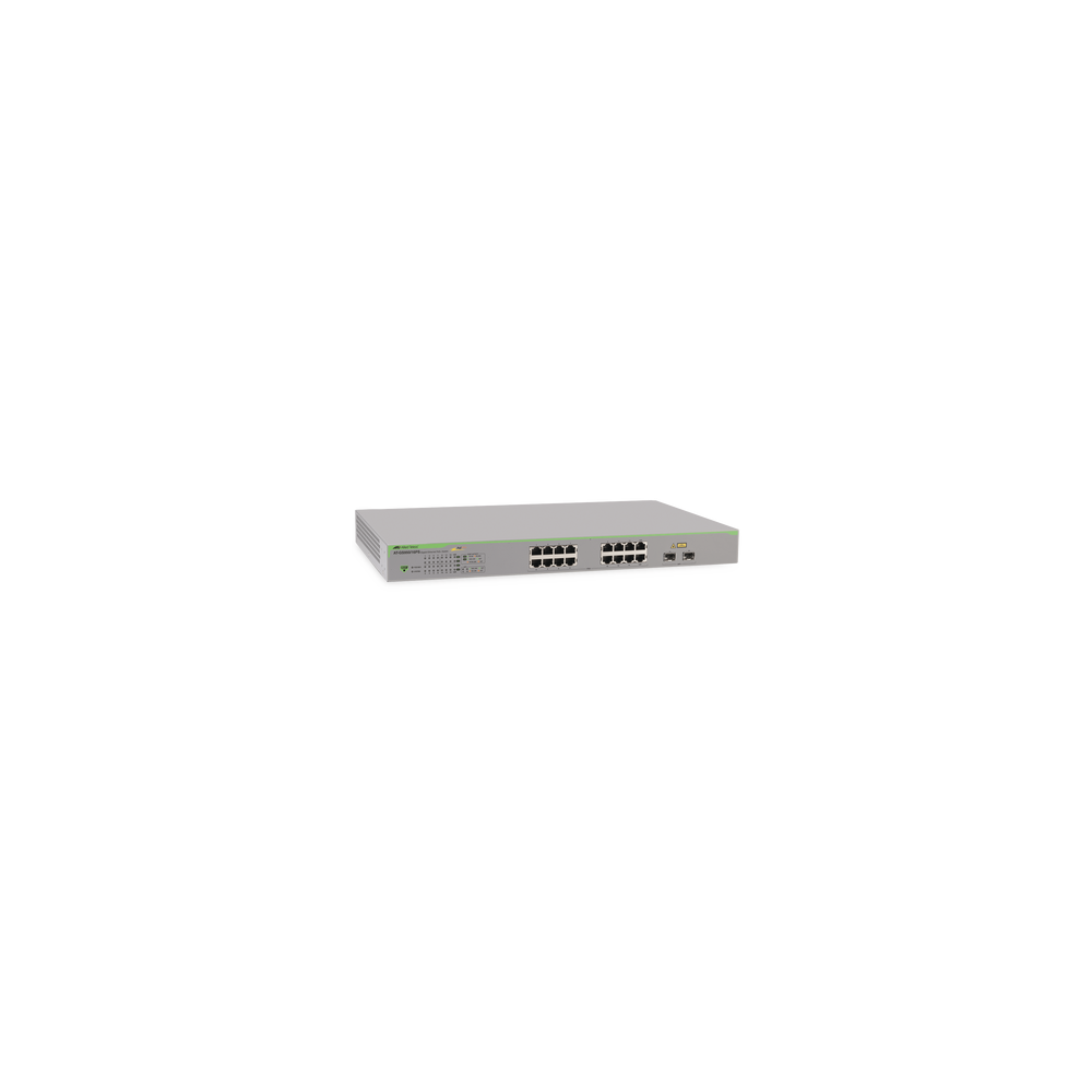 ALLIED TELESIS, AT-GS950/16PS-10, Switch PoE+ Gigabit WebSmart de 16 puertos 10/100/1000 Mbps (2 x Combo) + 2 puertos gigabit SF