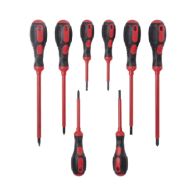EPCOM POWERLINE, EP-NTK9, Juego de 8 Desarmadores con Aislante para Electricistas.