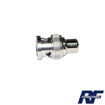 RF INDUSTRIES,LTD, RFB-1139, Adaptador de BNC Macho a RCA Hembra, Fono para Aplicaciones de Audio/Video, Niquel/Oro/Delrin.