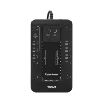 CYBERPOWER, EC750G, UPS de 750 VA/450 W, Topología Standby con Modo Ahorrador ECO, Entrada 120 Vca NEMA 5-15P, Con 12 Tomas NEMA