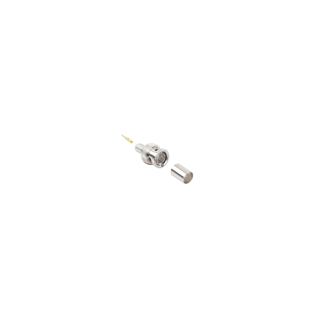 RF INDUSTRIES,LTD, RFB-1708, Conector BNC Macho de Anillo Plegable para Cable Belden 8281 tipo RG-59/U, Níquel/ Oro/ Delrin.