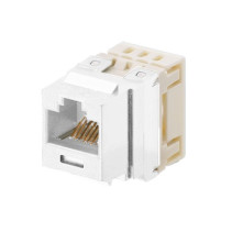 PANDUIT, NKP5E88MIW, Conector Jack Estilo 110 (de Impacto), Tipo Keystone, Categoría 5e, de 8 posiciones y 8 cables, Color Blanc