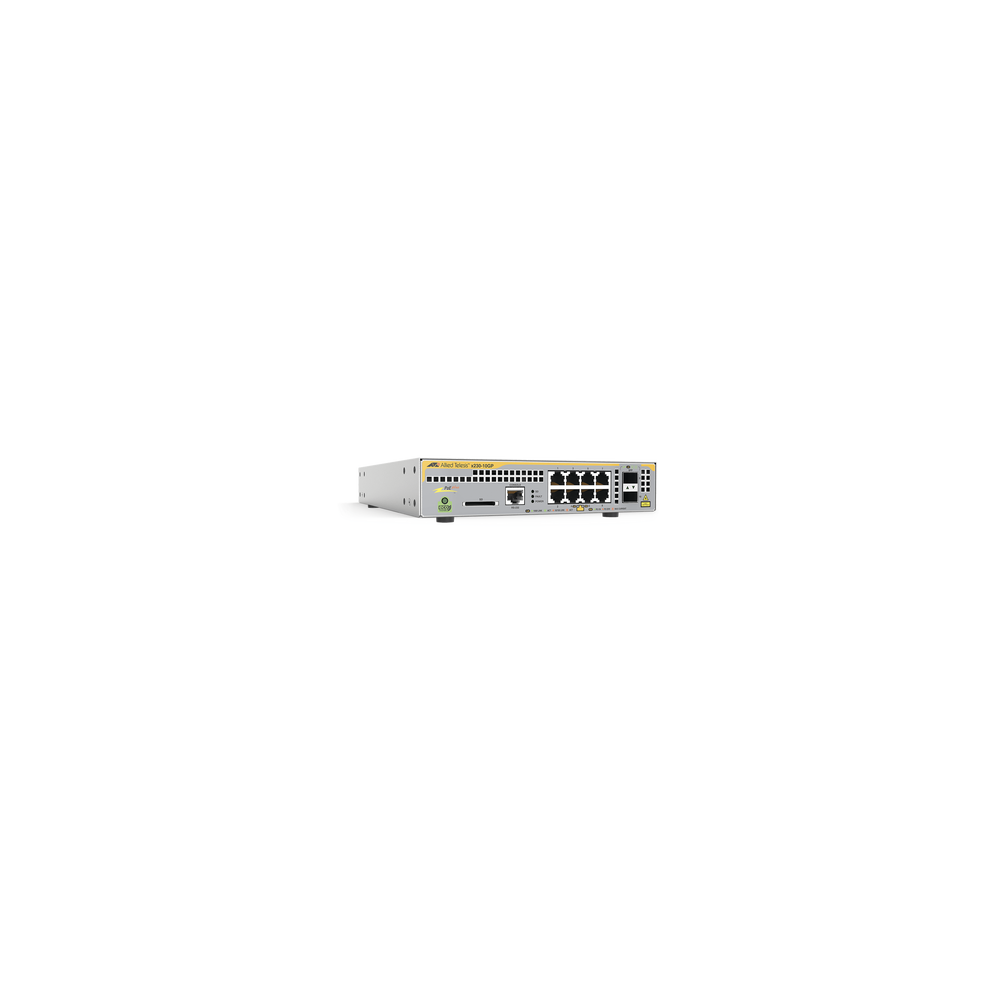 ALLIED TELESIS, AT-X230-10GP-10, Switch PoE+ Administrable Capa 3, 8 Puertos 10/100/1000 Mbps + 2 SFP Gigabit, 124 W
