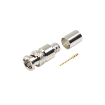RF INDUSTRIES,LTD, RFB-1707-R, Conector BNC Macho de 75 Ohm, Anillo Plegable, para Cable 8238, RG-11/U, Níquel/ Oro/ Teflón.