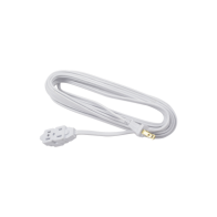 SURTEK, SYS-136144, Extensión Eléctrica Doméstica de 6 metros / 127 V CA 8 A Máximo / Color Blanco.