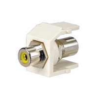 PANDUIT, NKRTMYIW, Conector RCA Keystone, con Conector de Paso RCA Amarillo, Módulo Blanco Mate