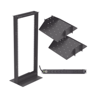 LINKEDPRO BY EPCOM, KIT-ORG-24HD, Kit de Rack Estándar 19 , 24 UR con 2 Charolas y PDU (8 tomas). Ideal para UPS y Servidores ti