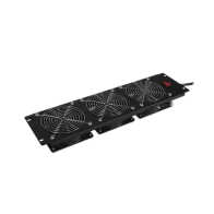 CYBERPOWER, CRA12003, Kit de 3 Ventiladores para Montaje en Rack de 19 in, Alimentación 220 Vca con Plug IEC C14, 3 UR, Color Ne