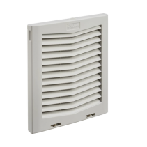 HOFFMAN, HG1000404, Rejilla de Escape Para Ventilador con Filtro HG, Protección IP54, Compatible con Ventiladores HF10 de 10 in,