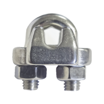 SYSCOM TOWERS, NUDO-516-FJSS, Nudo/ Perro/ Abrazadera Acero Forjado para Cable de 5/16 , Acero Inoxidable.