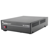 SAMLEX, SEC-1223BBM, Fuente de poder 13.8V, 19A, conmutada con circuito cargador de baterías.