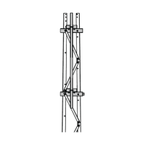 Trylon, TRY-ST-FMU37, Mástil 2-3/8 x 1.8 m para Montaje en Cara de Torre Super Titan Secciones 3 a 7.