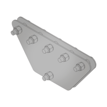 SYSCOM TOWERS, SP-202050, Placas igualadoras con tornillería y separadores, para 5 retenidas. Galvanizado electrolítico (20x20x5