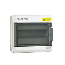 SUNTREE, PMH6PN, Gabinete Plástico para Exterior IP65 para Riel Din 6 espacios.