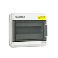 SUNTREE, PMH6PN, Gabinete Plástico para Exterior IP65 para Riel Din 6 espacios.