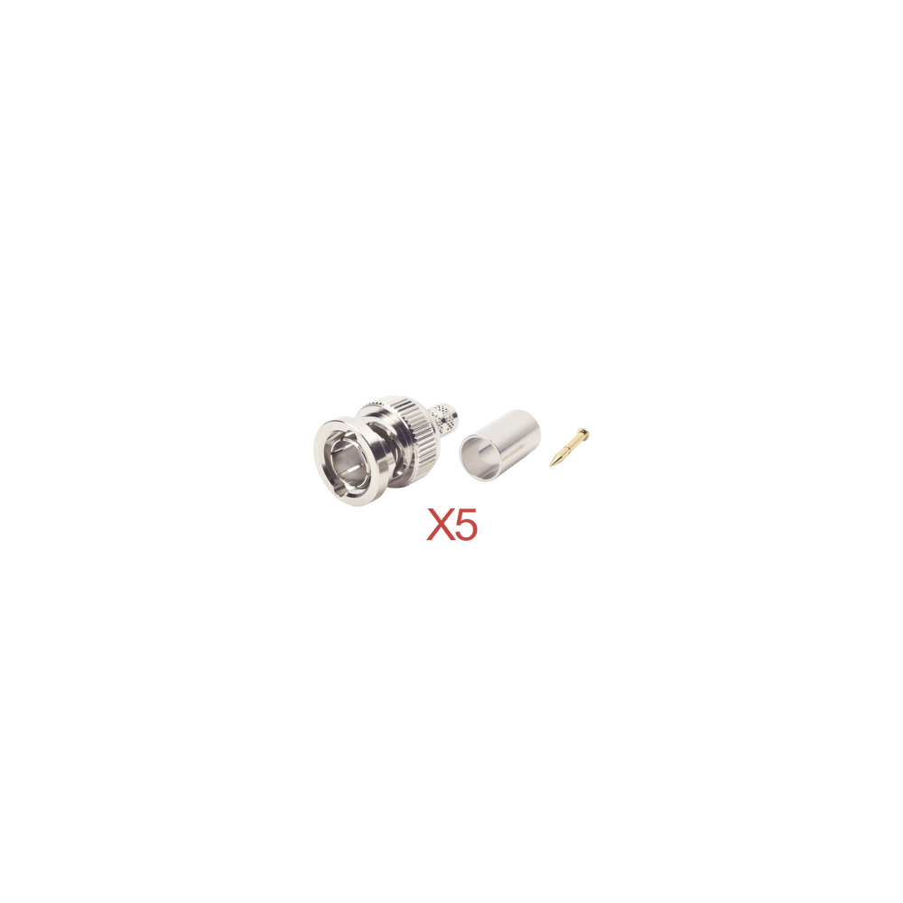 Comprar Kit 5 Conectores BNC Macho 75 Ohm | Smartgrid México