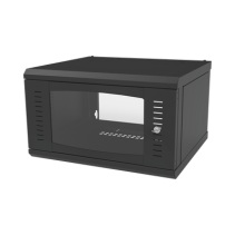 LINKEDPRO BY EPCOM, SR-1906-GFP, Gabinete para Montaje en Pared, con Puerta de Cristal Templado, Cuerpo Fijo, con 6 Unidades de 
