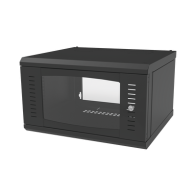 LINKEDPRO BY EPCOM, SR-1906-GFP, Gabinete para Montaje en Pared, con Puerta de Cristal Templado, Cuerpo Fijo, con 6 Unidades de 