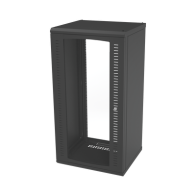 LINKEDPRO BY EPCOM, SR-1924-GFP, Gabinete para Montaje en Pared, Puerta de Cristal Templado, Cuerpo Fijo con Rack 19 de 24 Unida