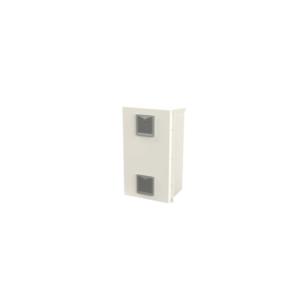 EPCOM INDUSTRIAL, EI-PCB-40-73-30VDK, Gabinete Acero Galv. para 2 Baterías PL110D12 (400 x 730 x 300mm). Puerta Ventilada. Acc. 