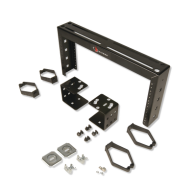 SIEMON, CTR-04-01, Rack Abierto, Con Montaje para Charola Porta Cables, Para Uso Como Punto de Consolidación, 4UR, Color Negro