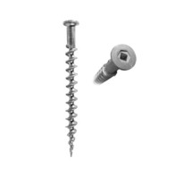 AMERICAN EARTH ANCHORS, PE18-SQ, Ancla de Tornillo PENETRADOR de 18 de Largo, en Aluminio Termotratado con Cabeza para Dado Cuad